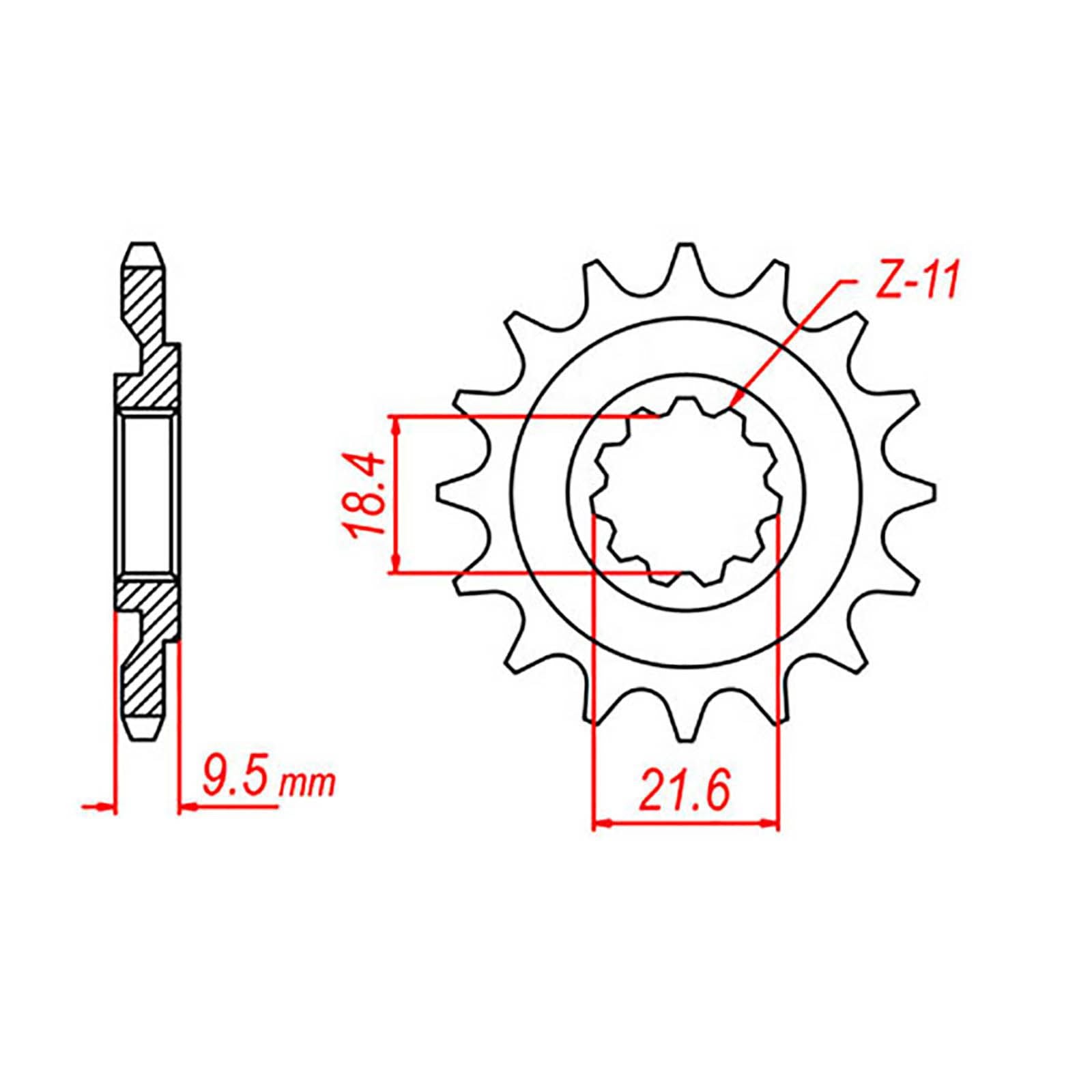 New MTX 285 Steel Sprocket - Front #520 (13T) #SPF33413