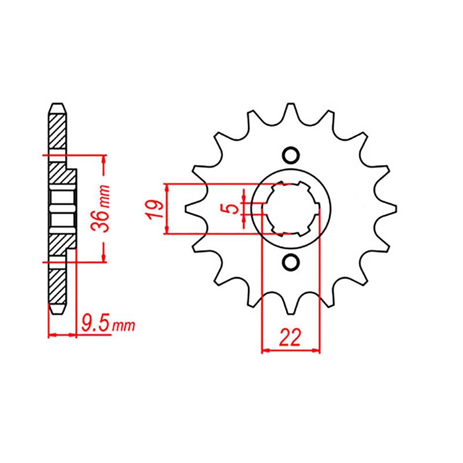 New MTX 337 Steel Sprocket - Front #520 (14T) #SPF33714