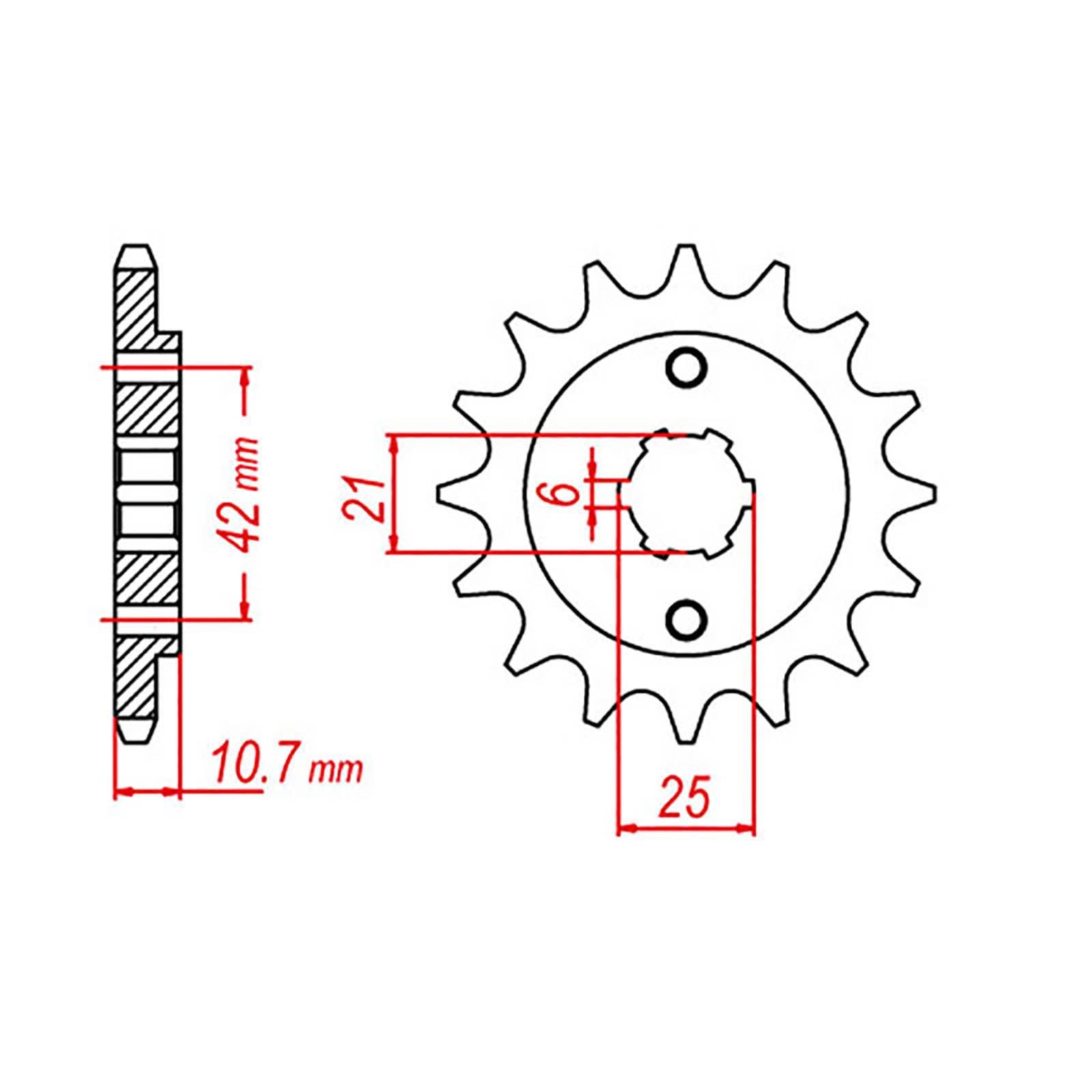 New MTX 338 Steel Sprocket - Front #530 (16T) #SPF33816