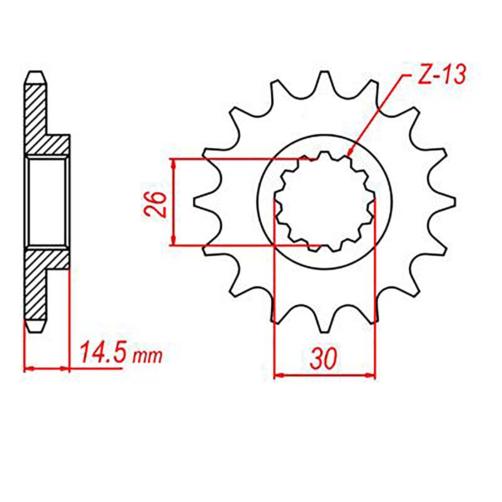 New MTX 326 Steel Sprocket - Front #520 (12T) #SPF34012