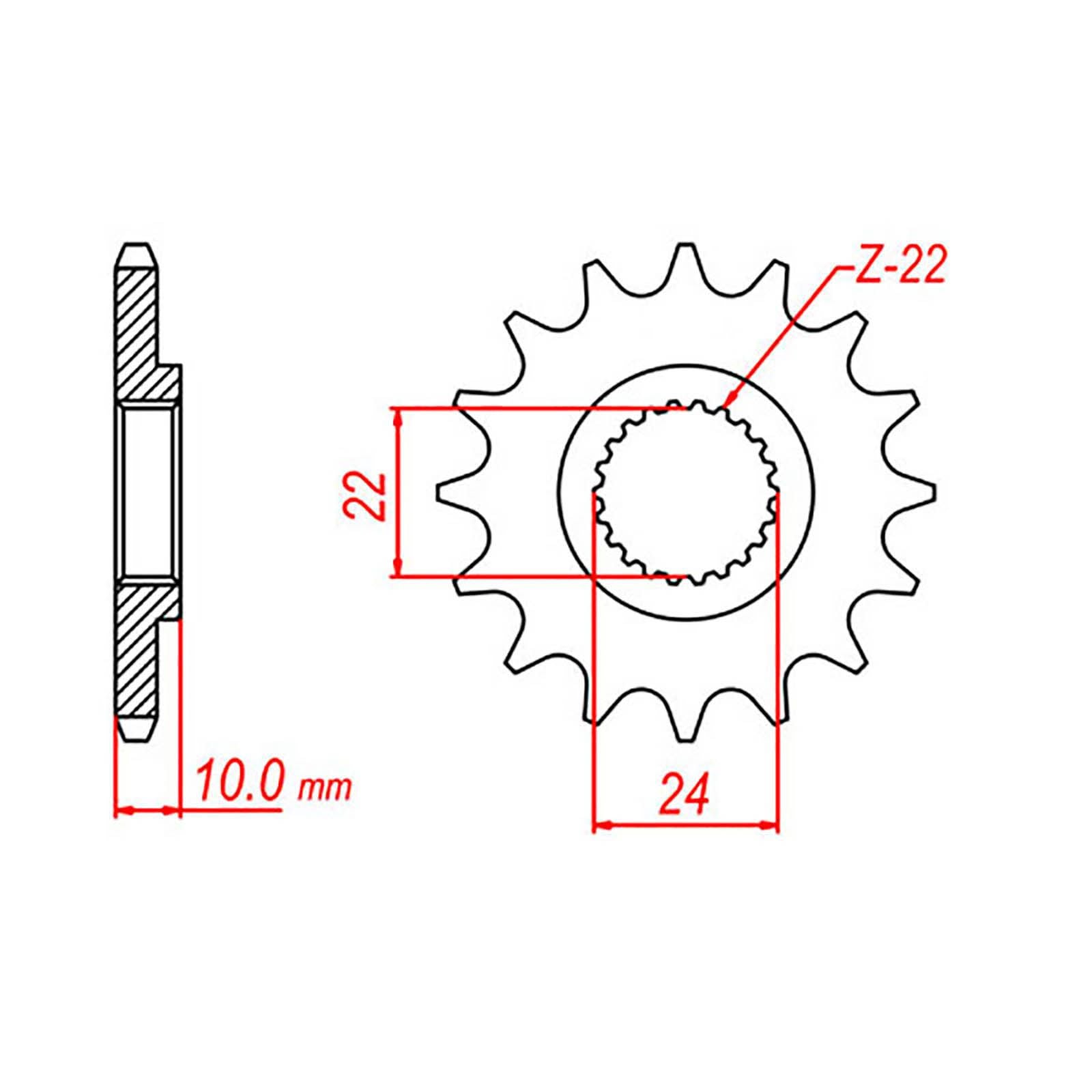 New MTX 402 Steel Sprocket - Front #520 (15T) #SPF40215