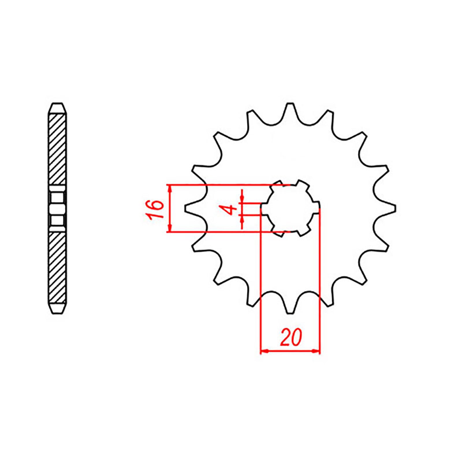 New MTX 416 Steel Sprocket - Front #428 (14T) #SPF41614 | Australian Moto Spares