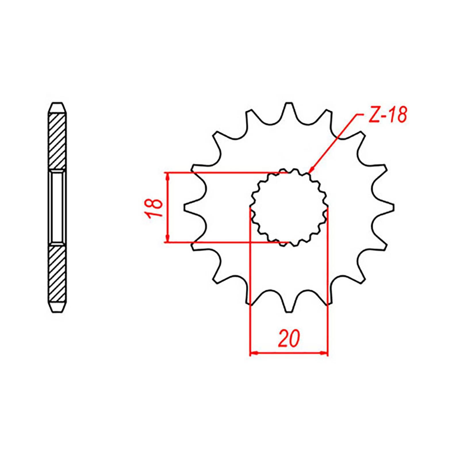 New MTX 426 Steel Sprocket - Front #428 (13T) #SPF42613