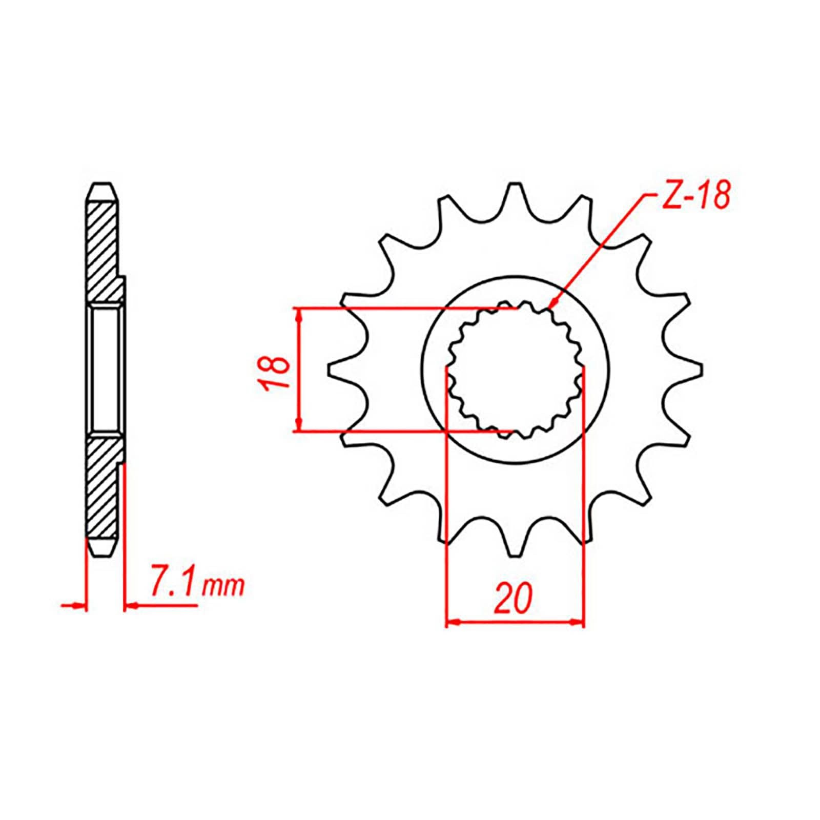 New MTX 427 Steel Sprocket - Front #520 (11T) #SPF43211