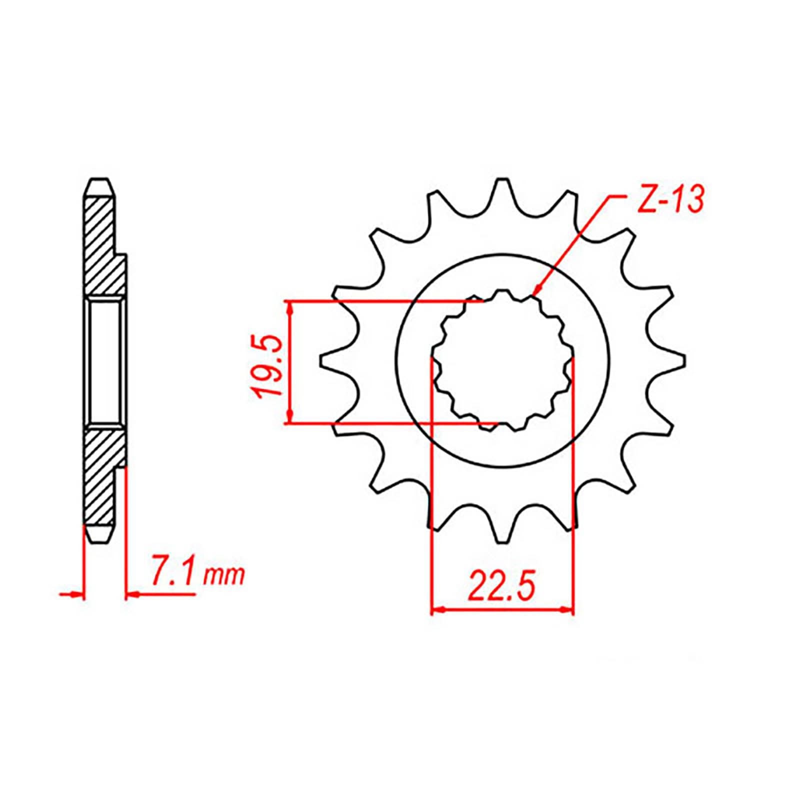 New MTX 434 Steel Sprocket - Front #520 (13T) #SPF43413