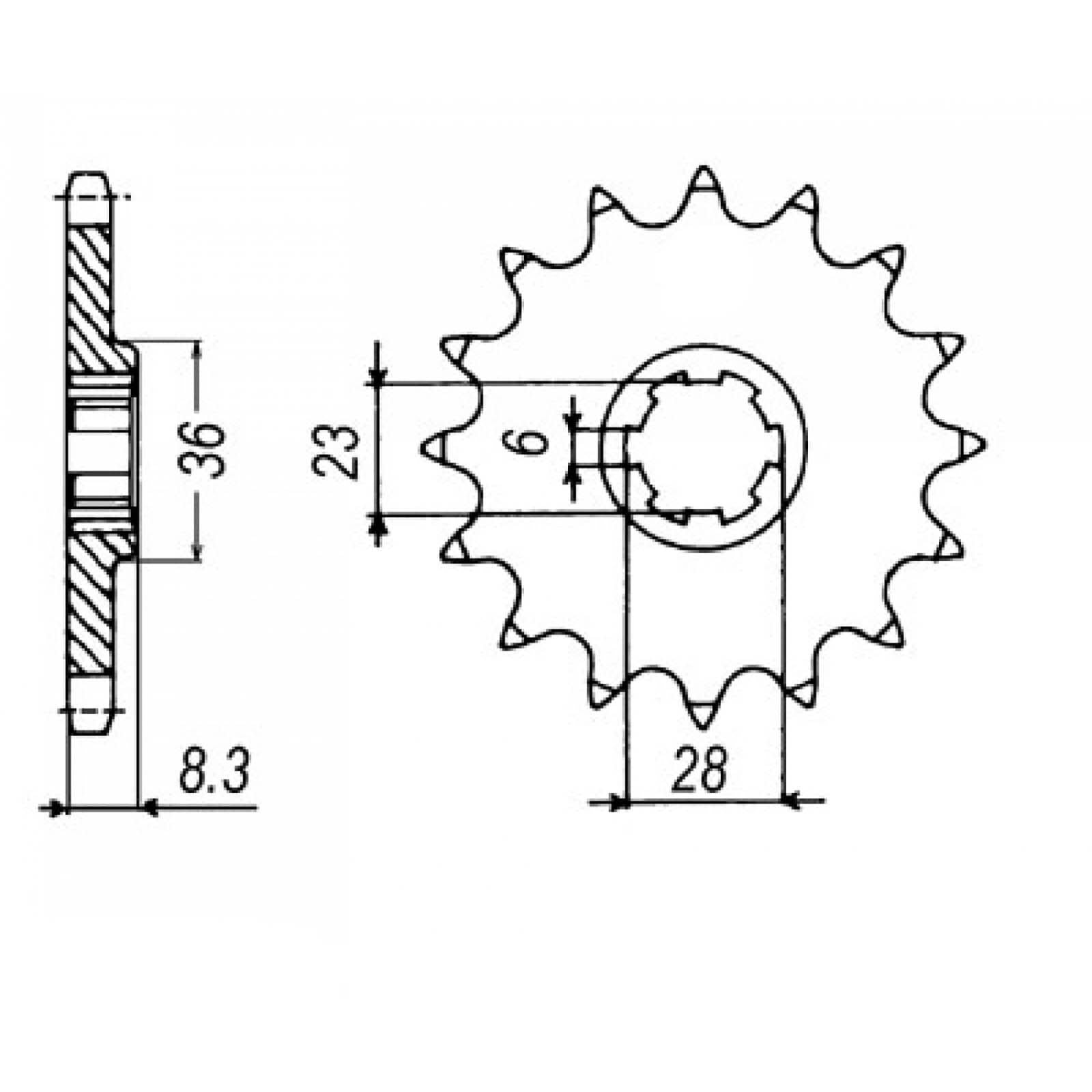 New MTX 1450 Steel Sprocket - Front #520 (14T) #SPF43614