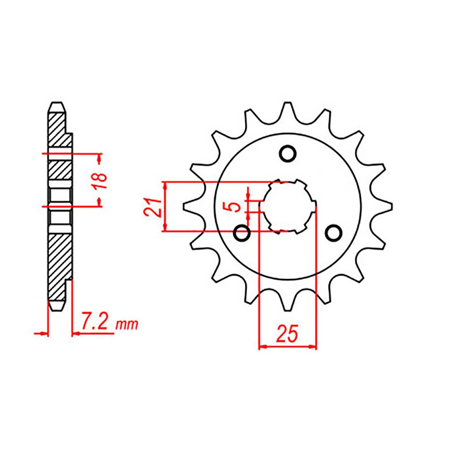 New MTX 437 Steel Sprocket - Front #520 (14T) #SPF43714