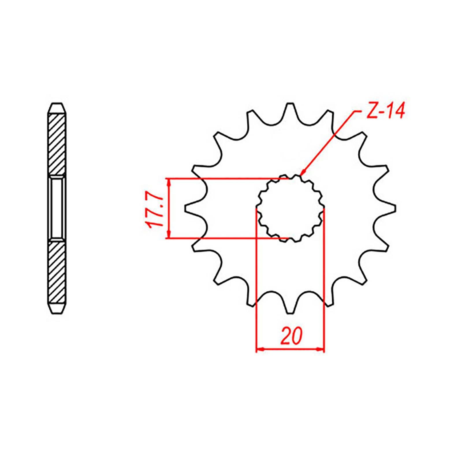 New MTX 564 Steel Sprocket - Front #520 (12T) #SPF44012