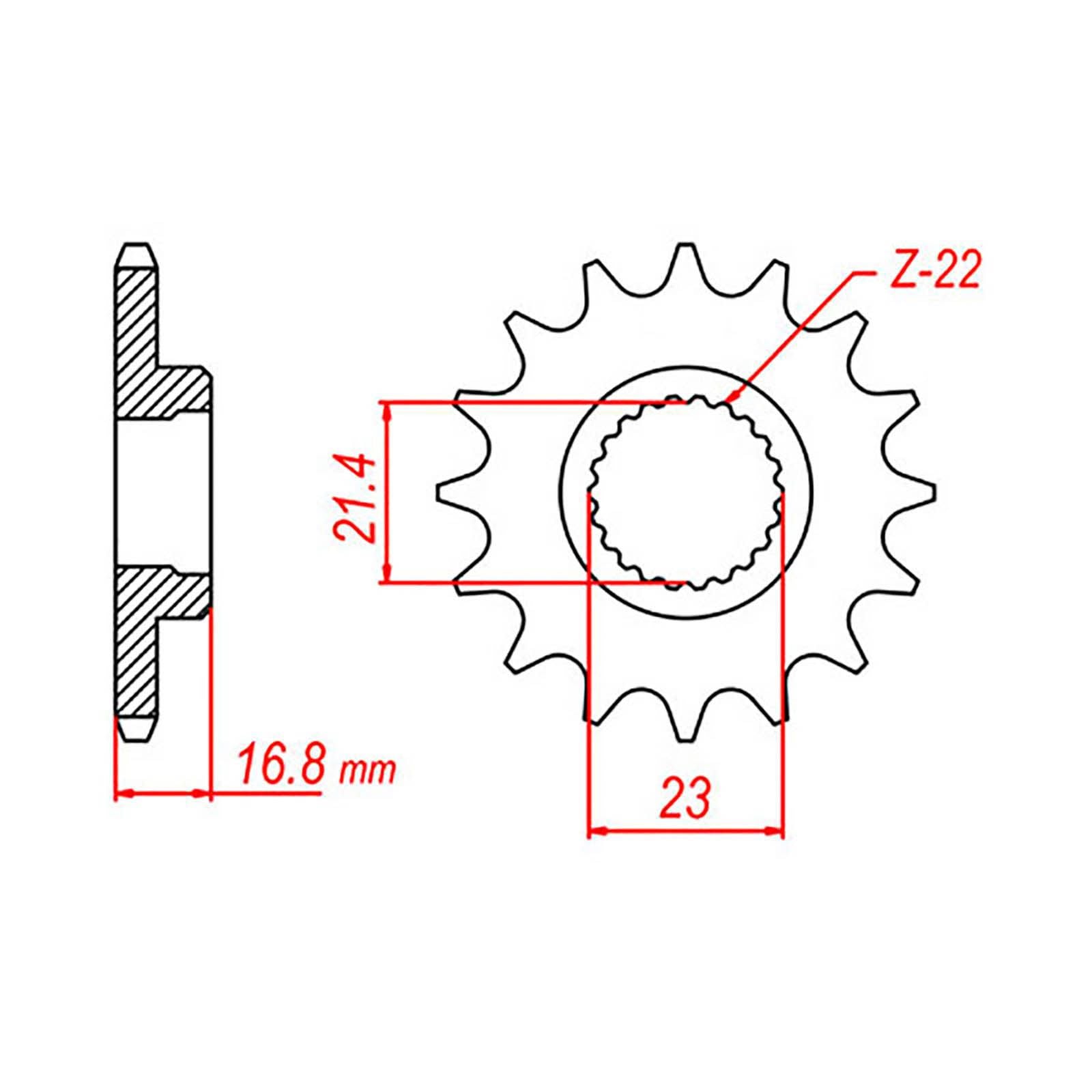 New MTX 582 Steel Sprocket - Front #520 (16T) #SPF44316