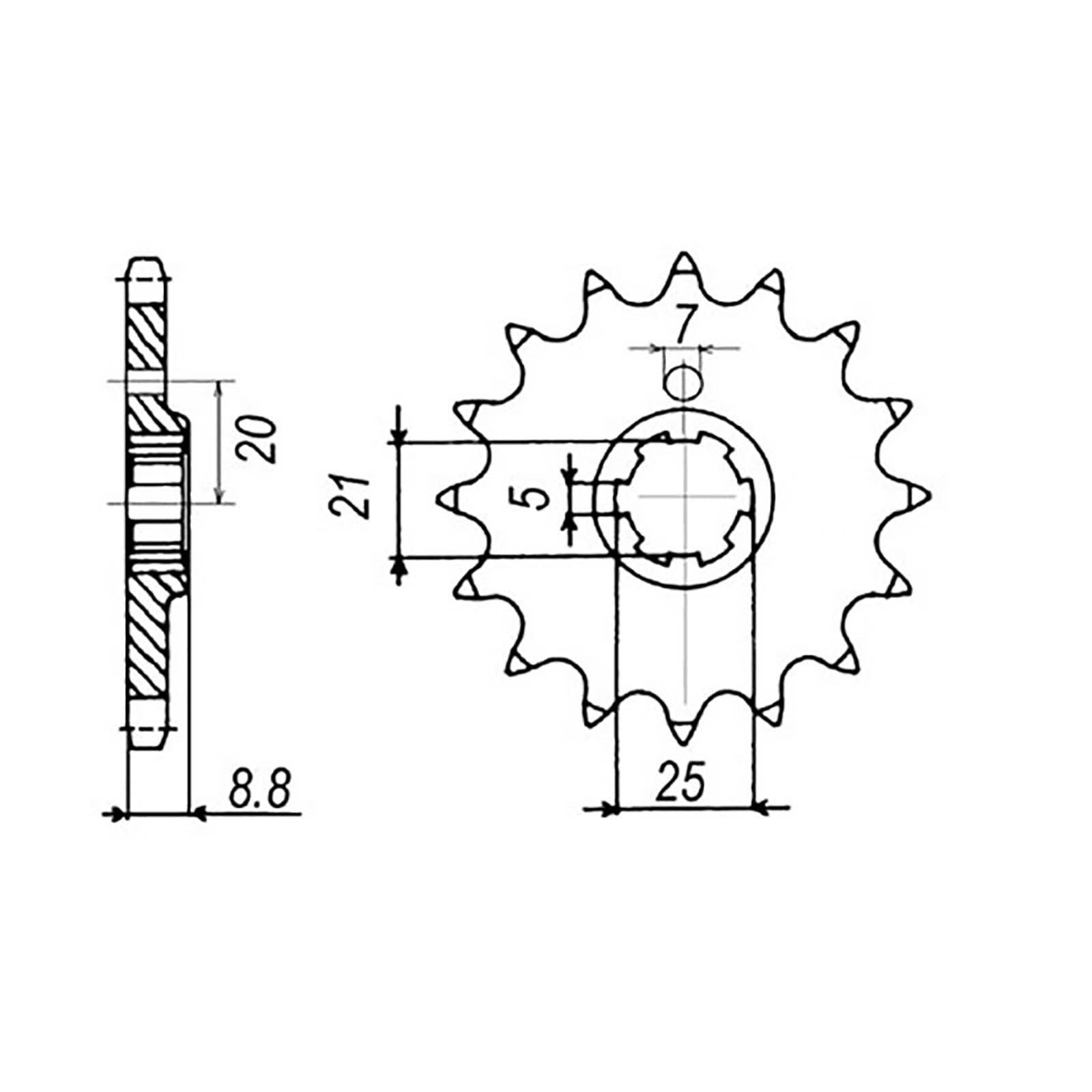 New MTX 507 Steel Sprocket - Front #520 (13T) #SPF50713