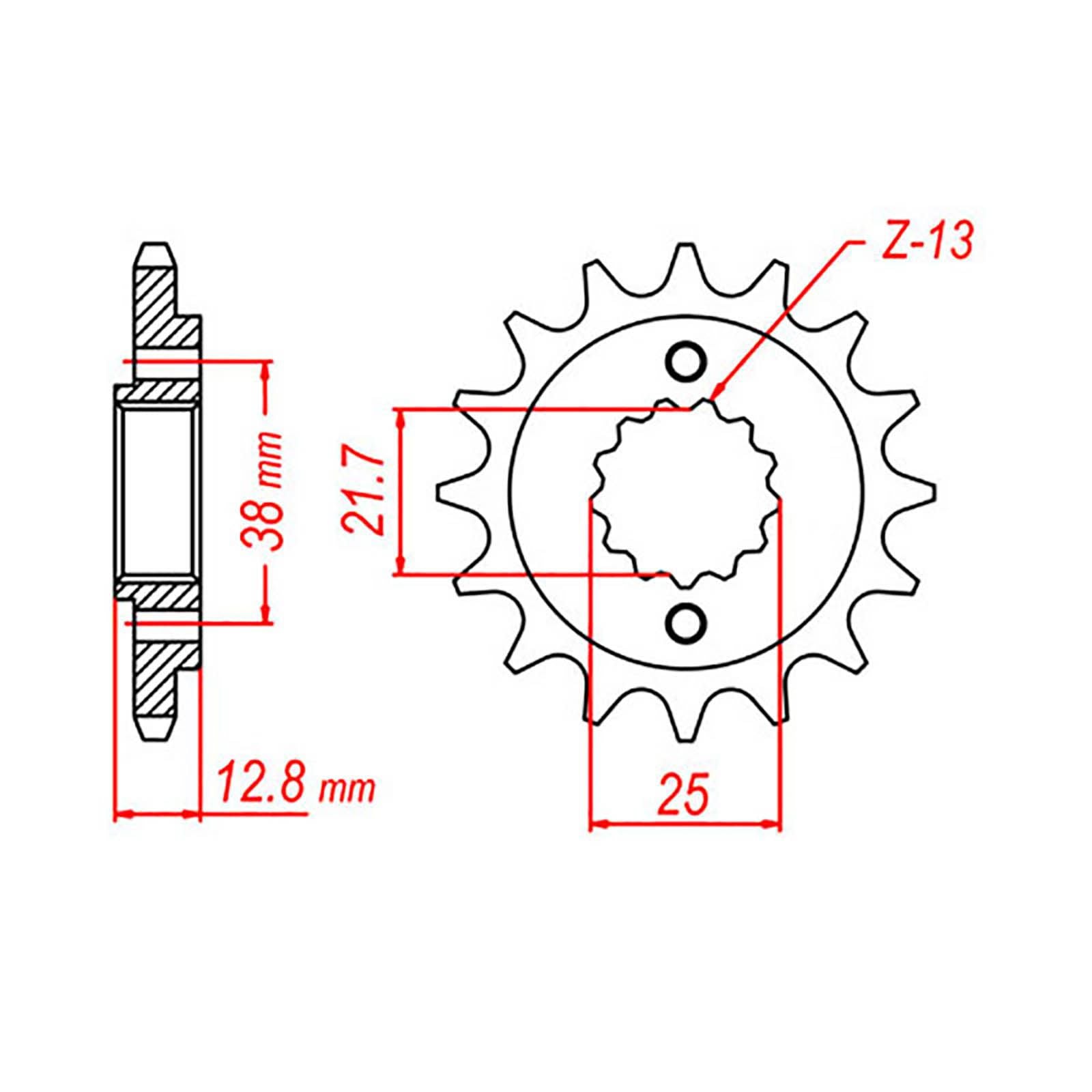 New MTX 511 Steel Sprocket - Front #520 (14T) #SPF51114