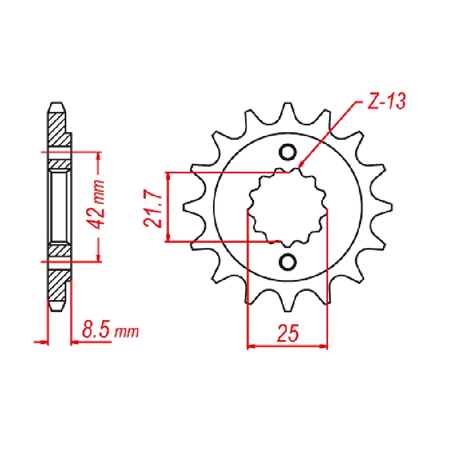 New MTX 512 Steel Sprocket - Front #520 (17T) #SPF52517