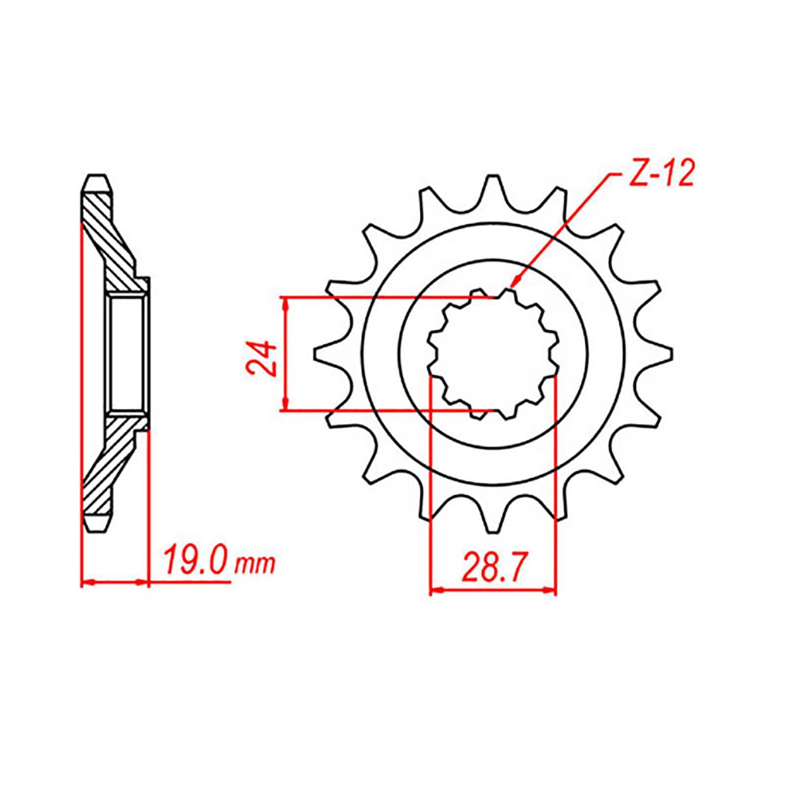 New MTX 526 Steel Sprocket - Front #630 (15T) #SPF527M15