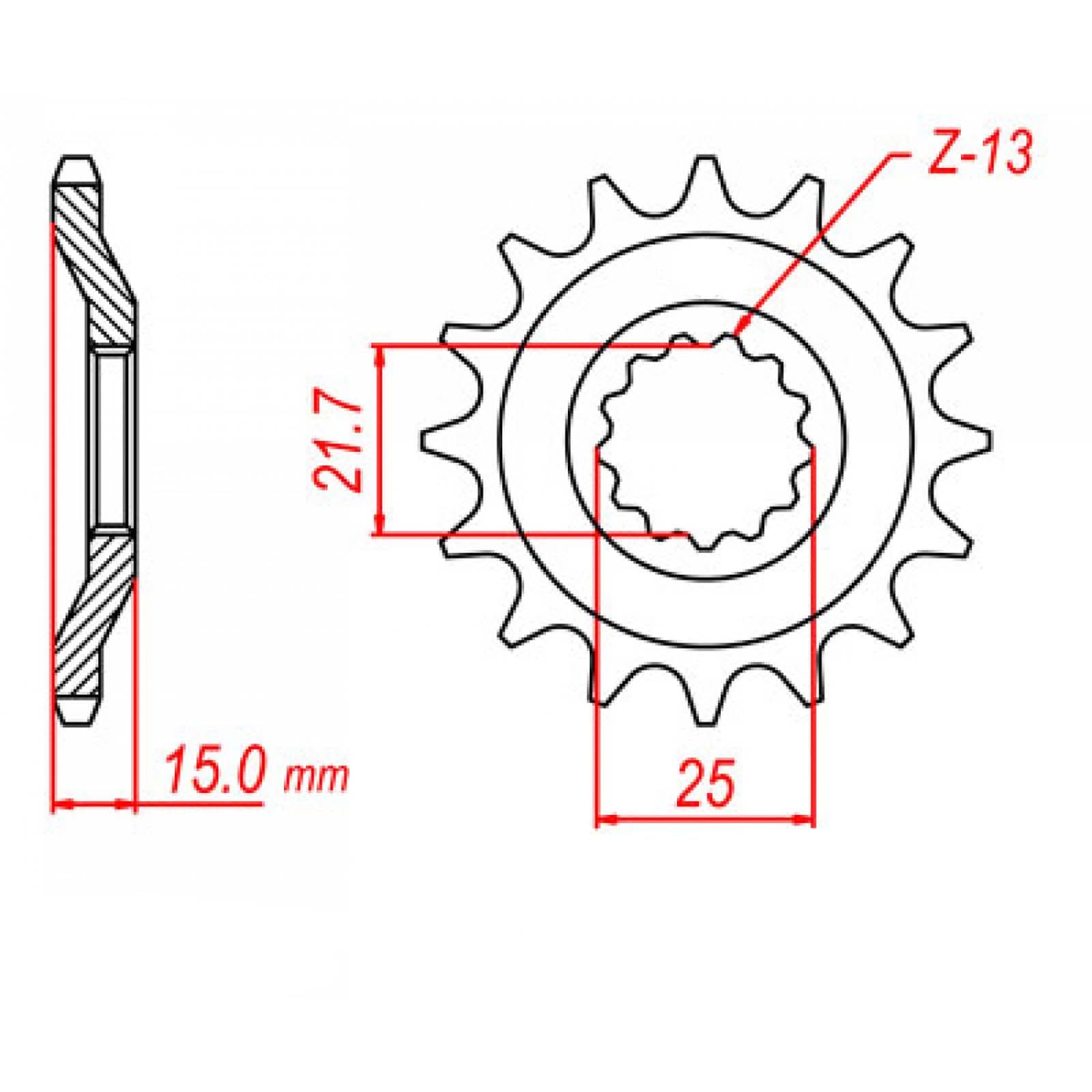 New MTX 514 Steel Sprocket - Front #630 (15T) #SPF52815