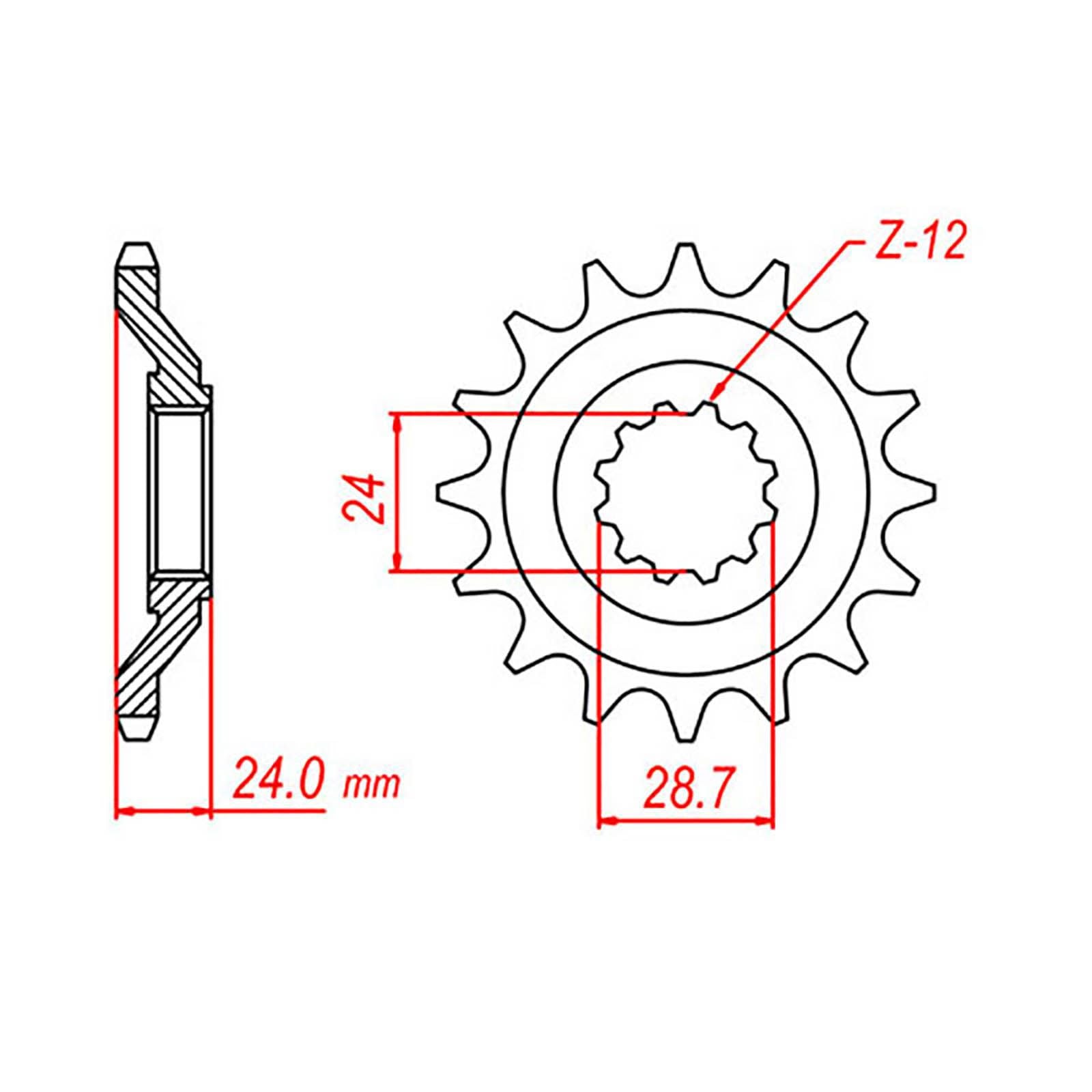 New MTX 528 Steel Sprocket - Front #530 (17T) #SPF53017