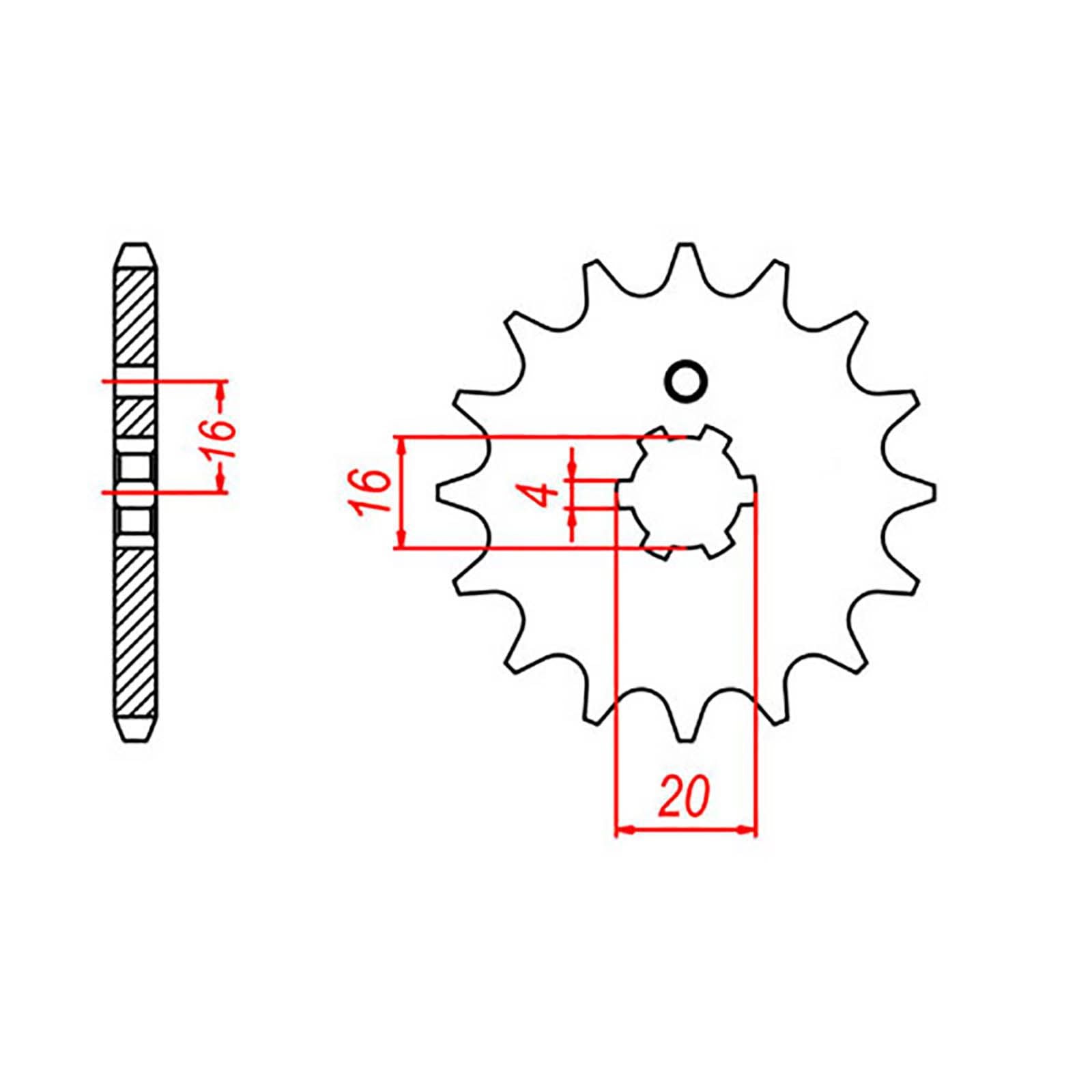 New MTX 546 Steel Sprocket - Front #420 (15T) #SPF54615