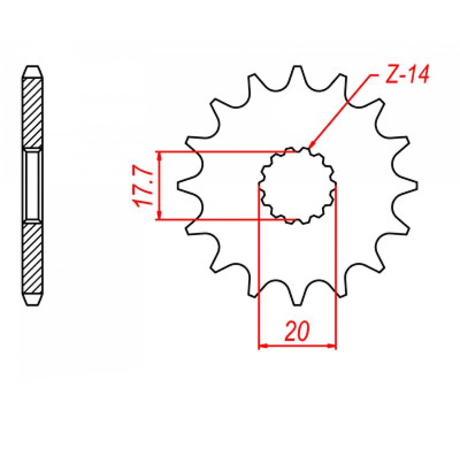 New MTX 558 Steel Sprocket - Front #428 (20T) #SPF55720