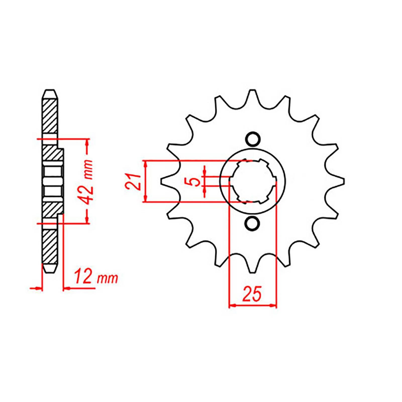 New MTX 571 Steel Sprocket - Front #530 (15T) #SPF57115