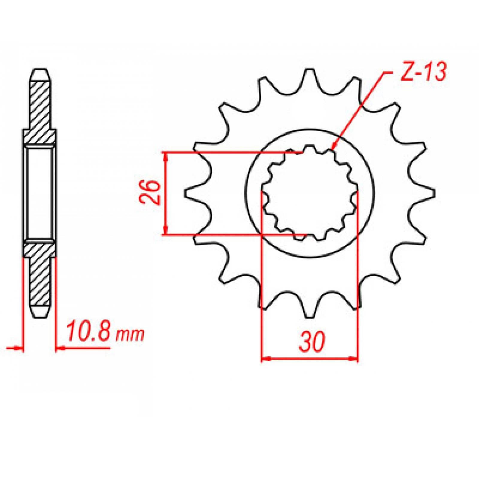 New MTX 579 Steel Sprocket - Front #530 (14T) #SPF57914