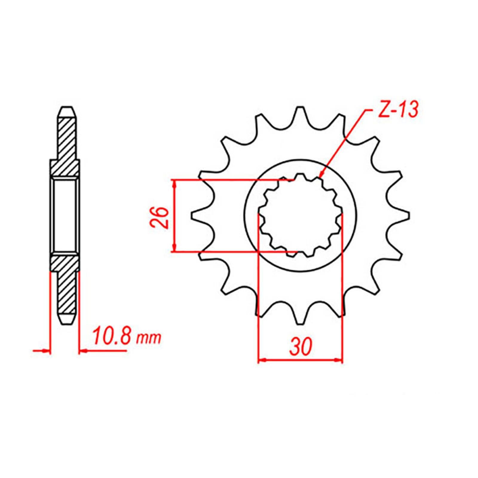 MTX 1579 Hornet Lightweight Steel Sprocket - Front #520 Conversion 16T SPF579M15