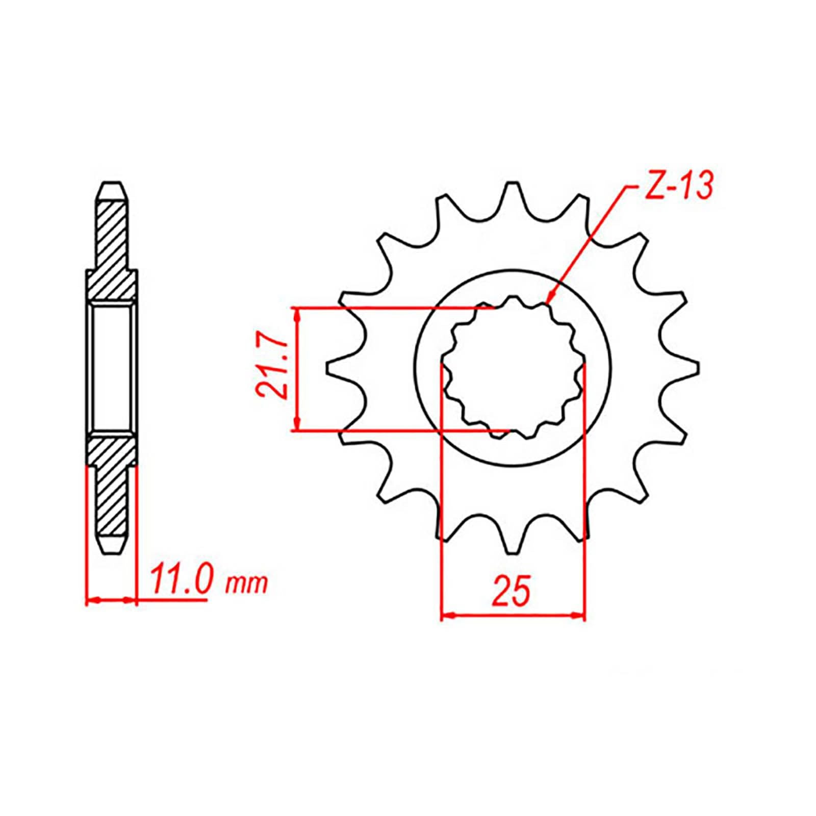 New MTX 580 Steel Sprocket - Front #530 (15T) #SPF58015