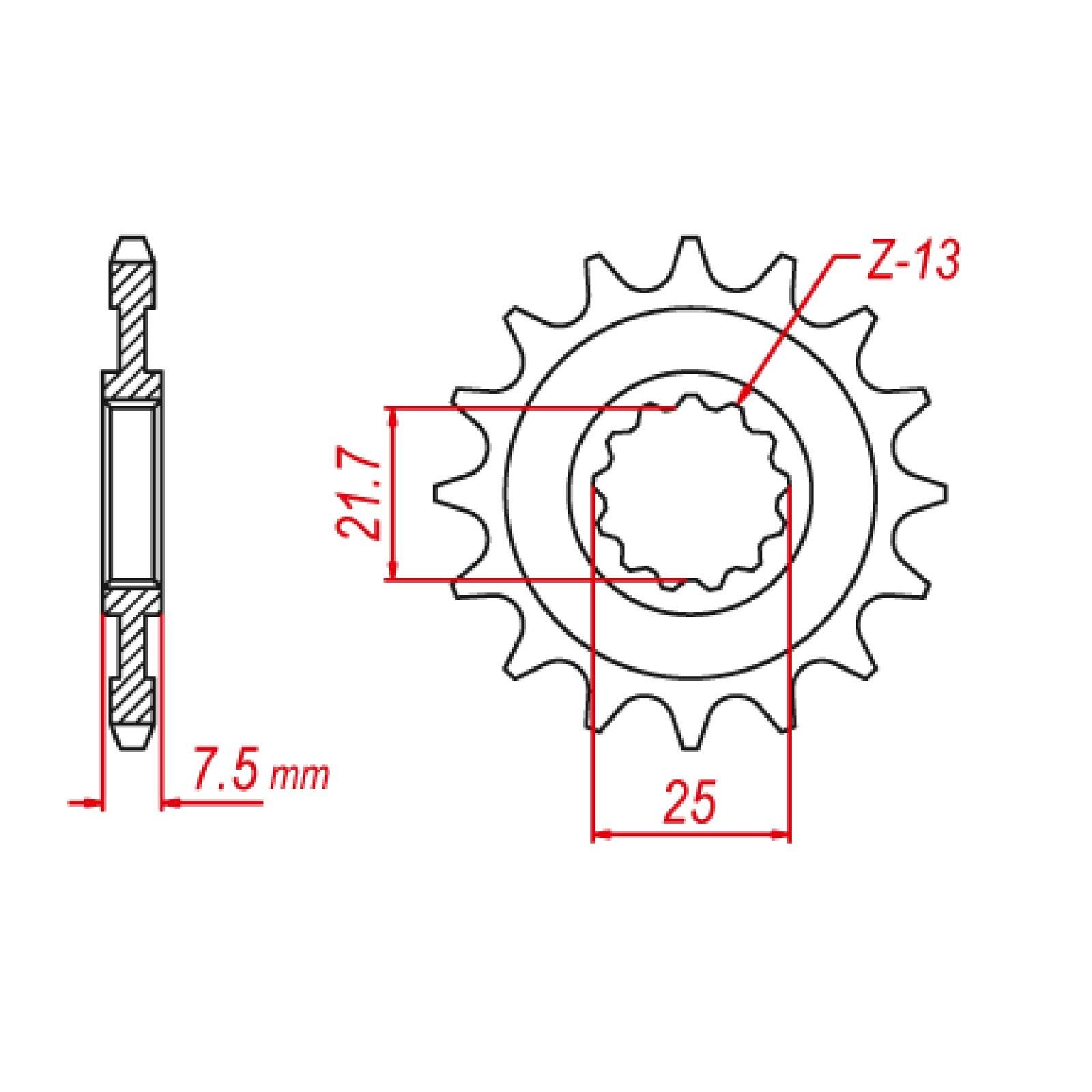 New MTX 1536 Steel Sprocket - Front #520 (15T) #SPF58515