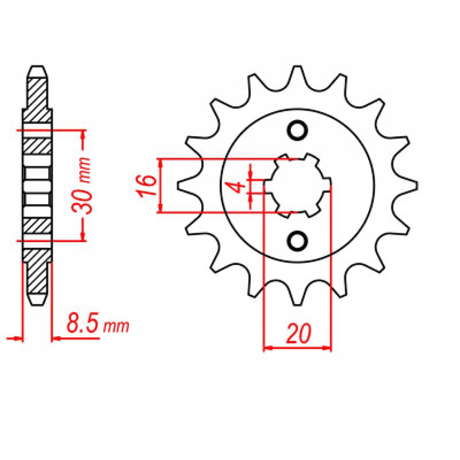 New MTX 718 Steel Sprocket - Front #520 (13T) #SPF71813