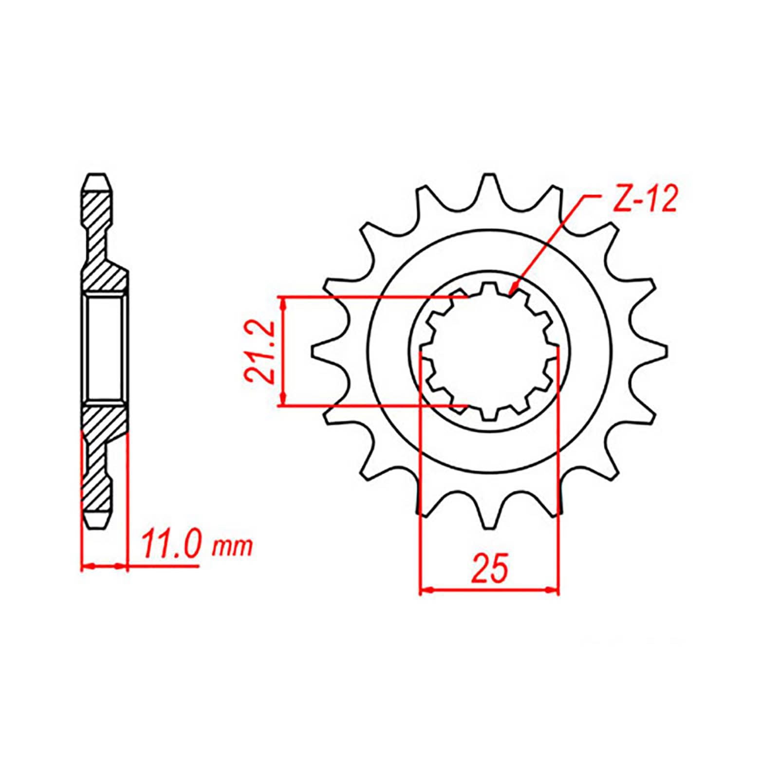 New MTX 824 Steel Sprocket - Front #520 (12T) #SPF72712