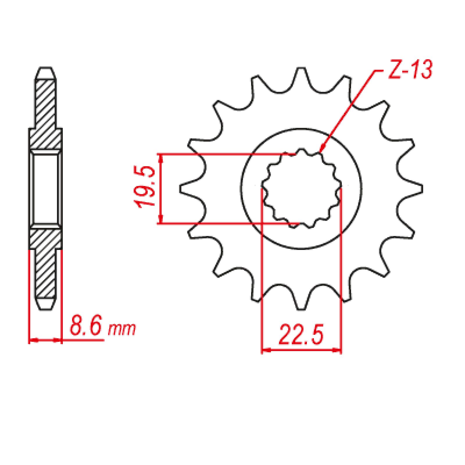 New MTX 1447 Steel Sprocket - Front #520 (14T) #SPFS48H14