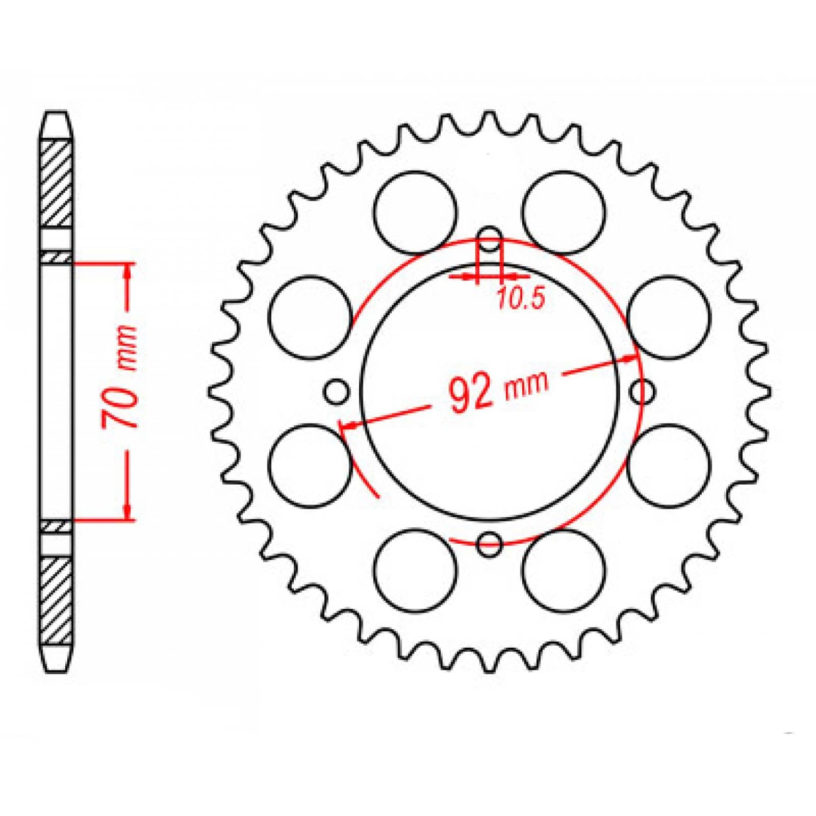 New MTX 476 Steel Sprocket - Rear #530 (35T) #SPR03335