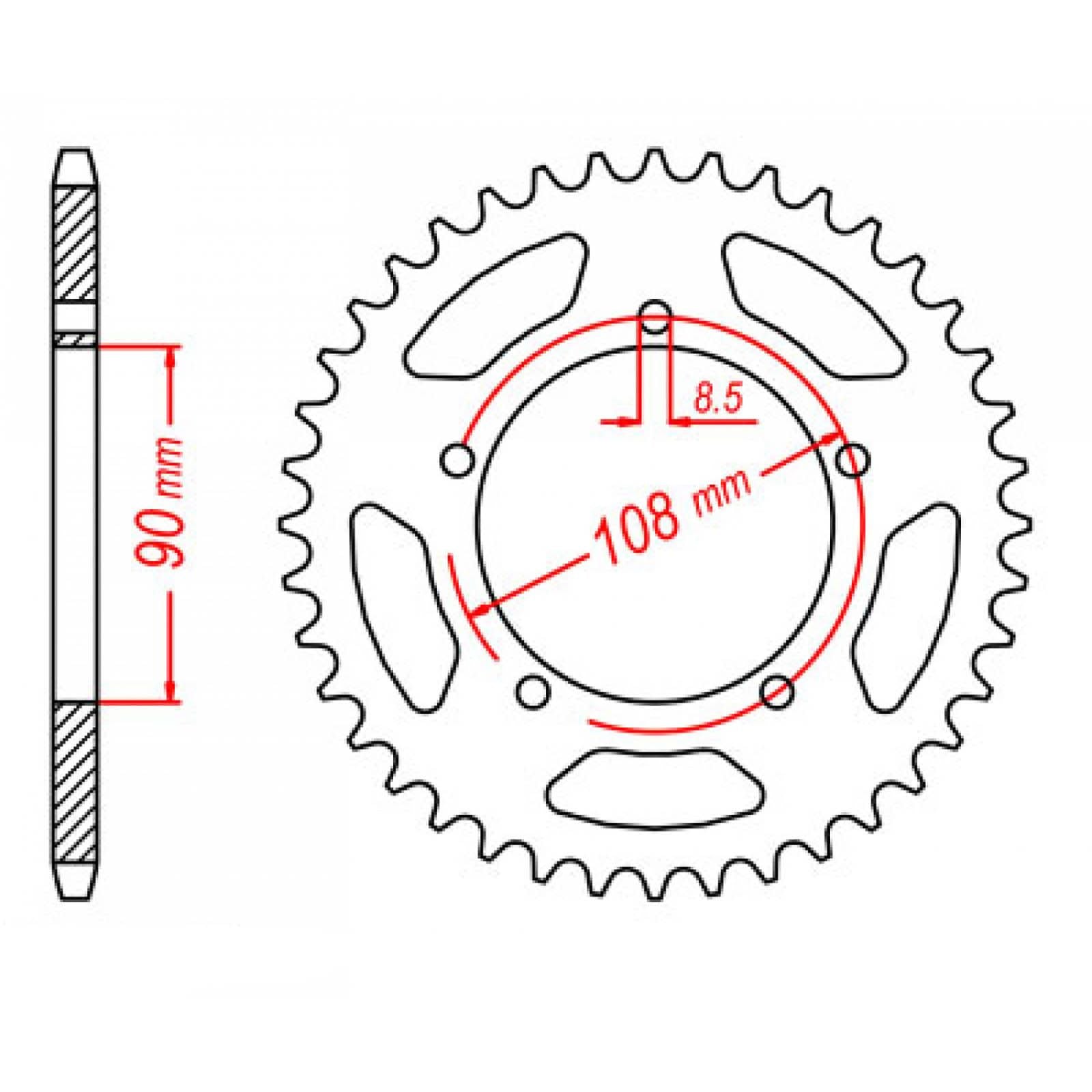 New MTX 1022 Steel Sprocket - Rear #530 (38T) #SPR102238