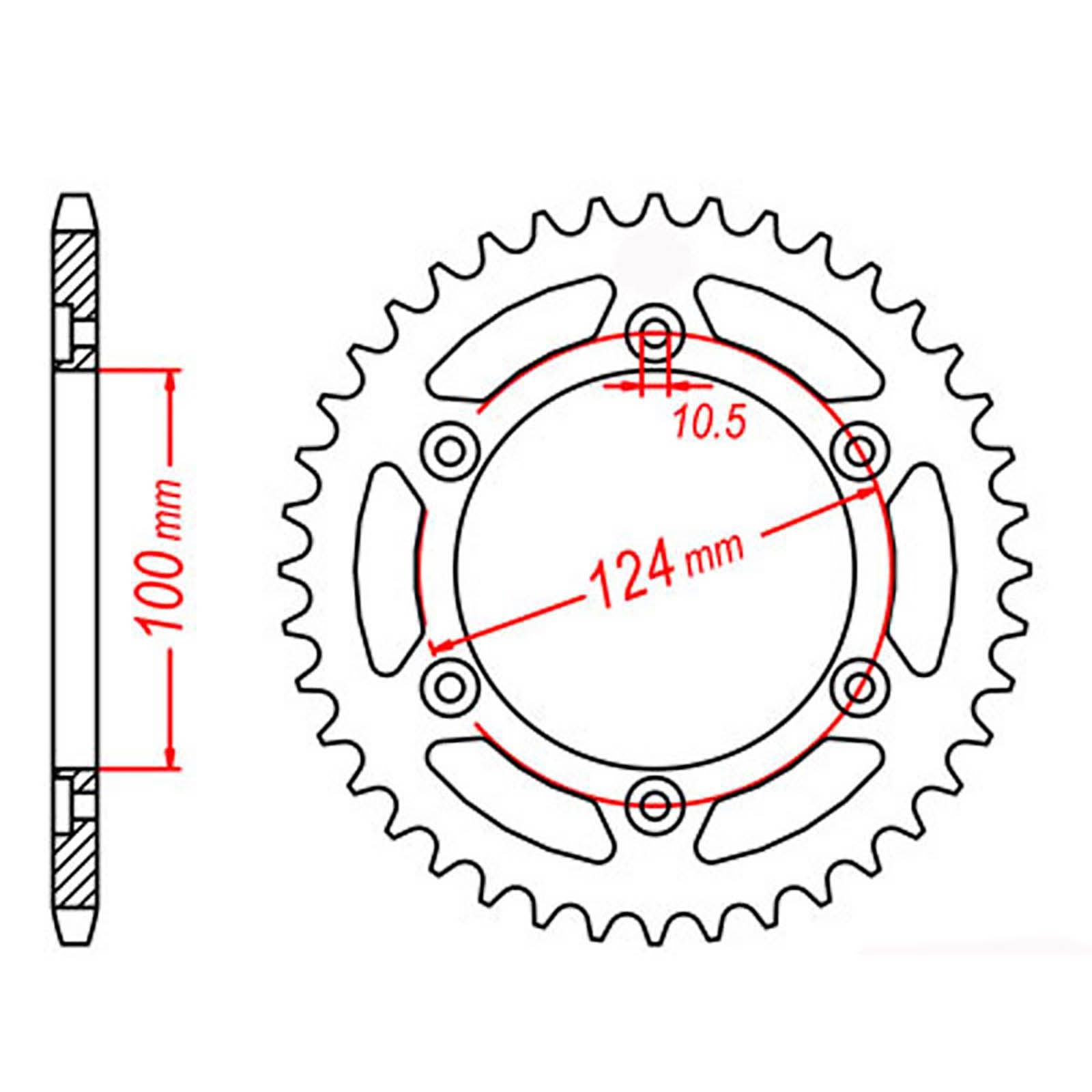 New MTX 735 Steel Sprocket - Rear #520 (36T) #SPR102736