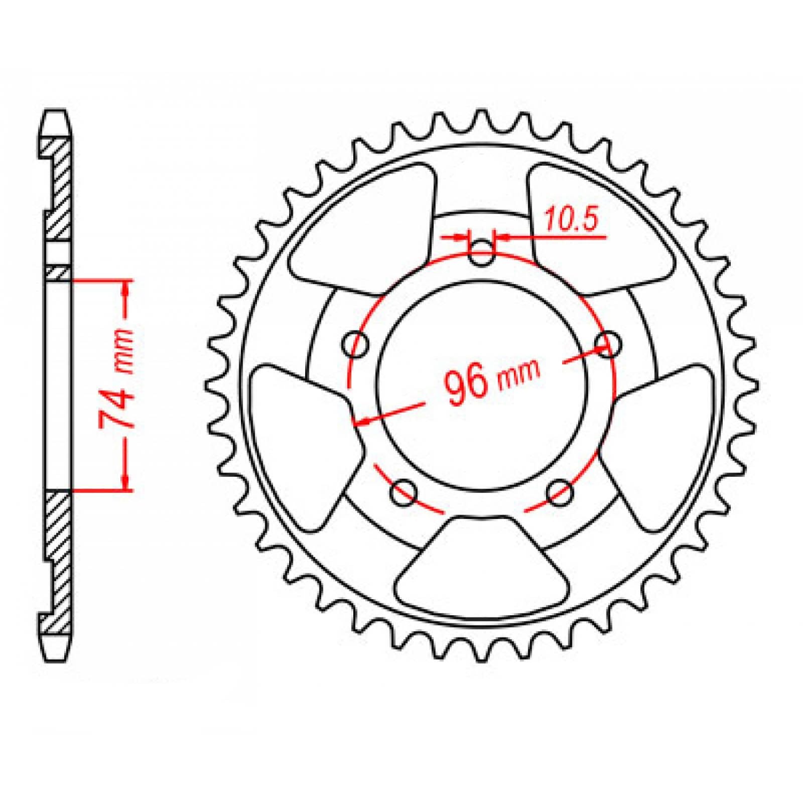 New MTX 1209 Steel Sprocket - Rear #520 (41T) #SPR120941