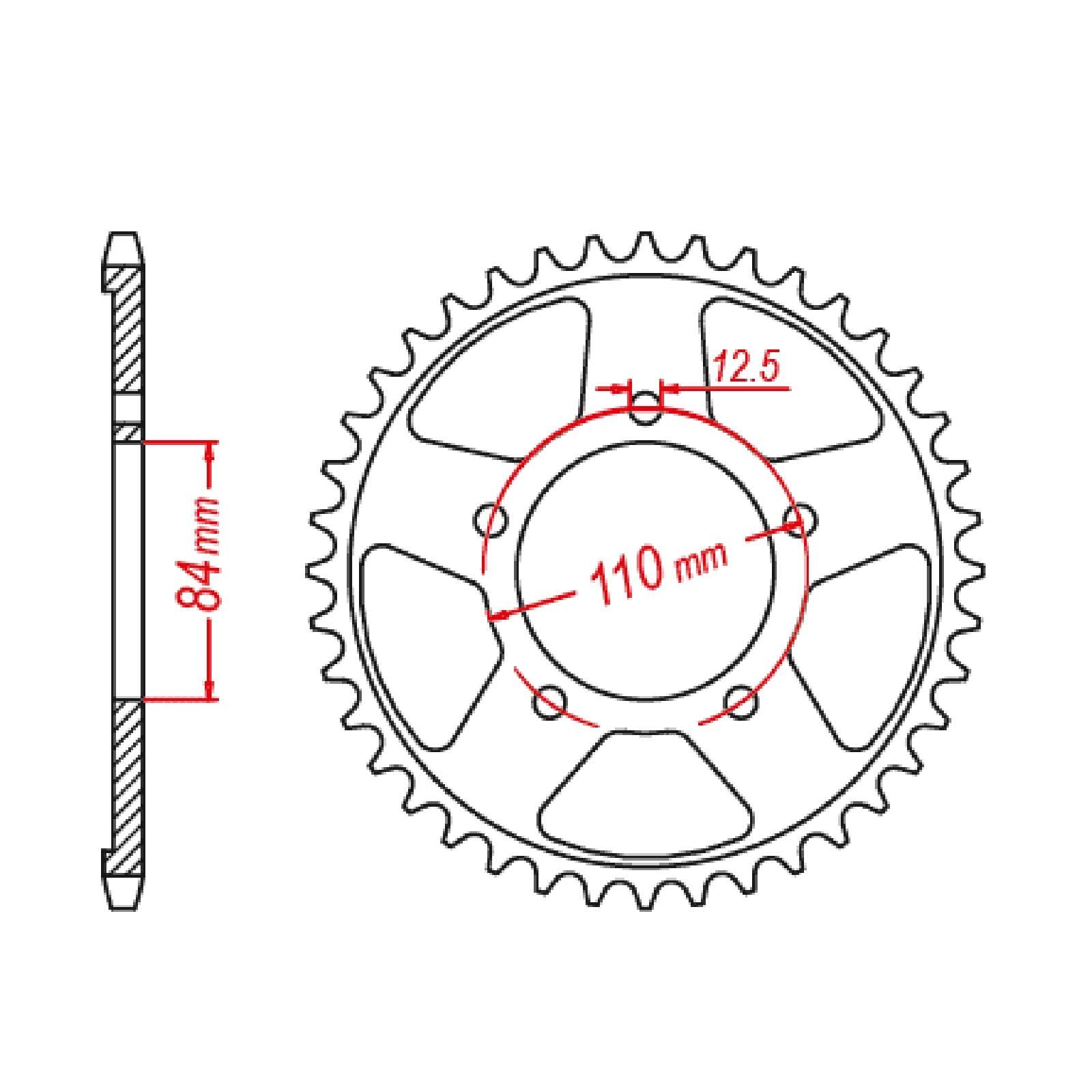 New MTX 1225 Steel Sprocket - Rear #520 (40T) #SPR122540