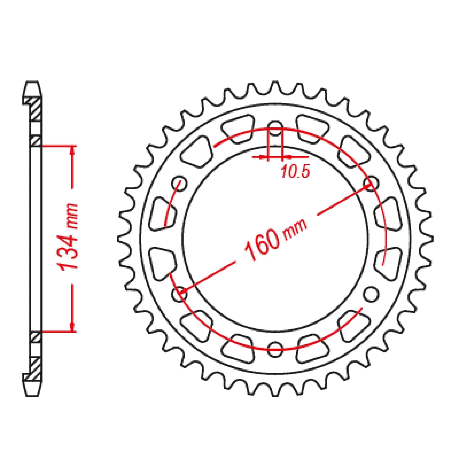 New MTX 1317 Steel Sprocket - Rear #525 (43T) #SPR131743