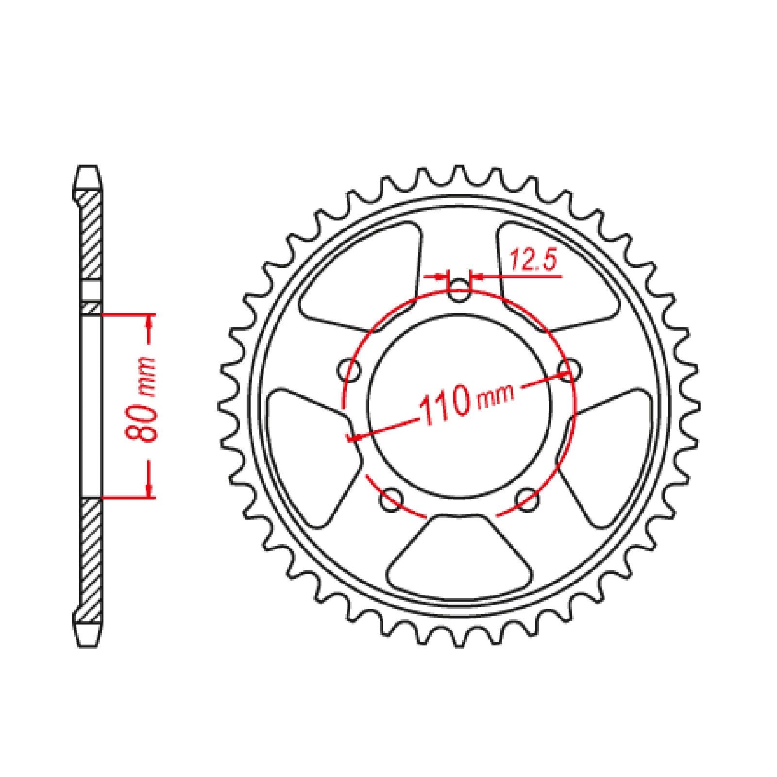 New MTX 1331 Steel Sprocket - Rear #525 (42T) #SPR133142