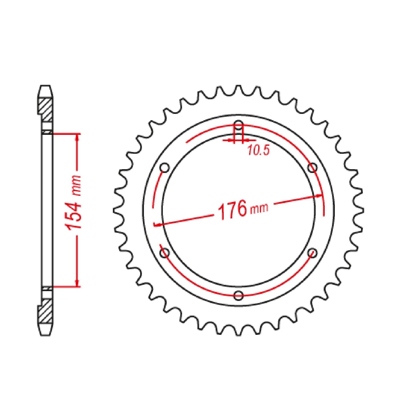 New MTX 1346 Steel Sprocket - Rear #525 (43T) #SPR134643