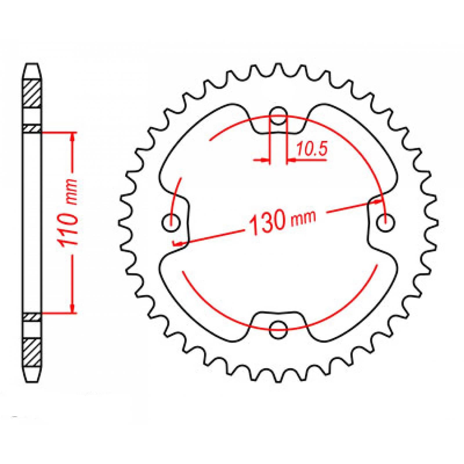 New MTX 1415 Steel Sprocket - Rear #520 (38T) #SPR141538