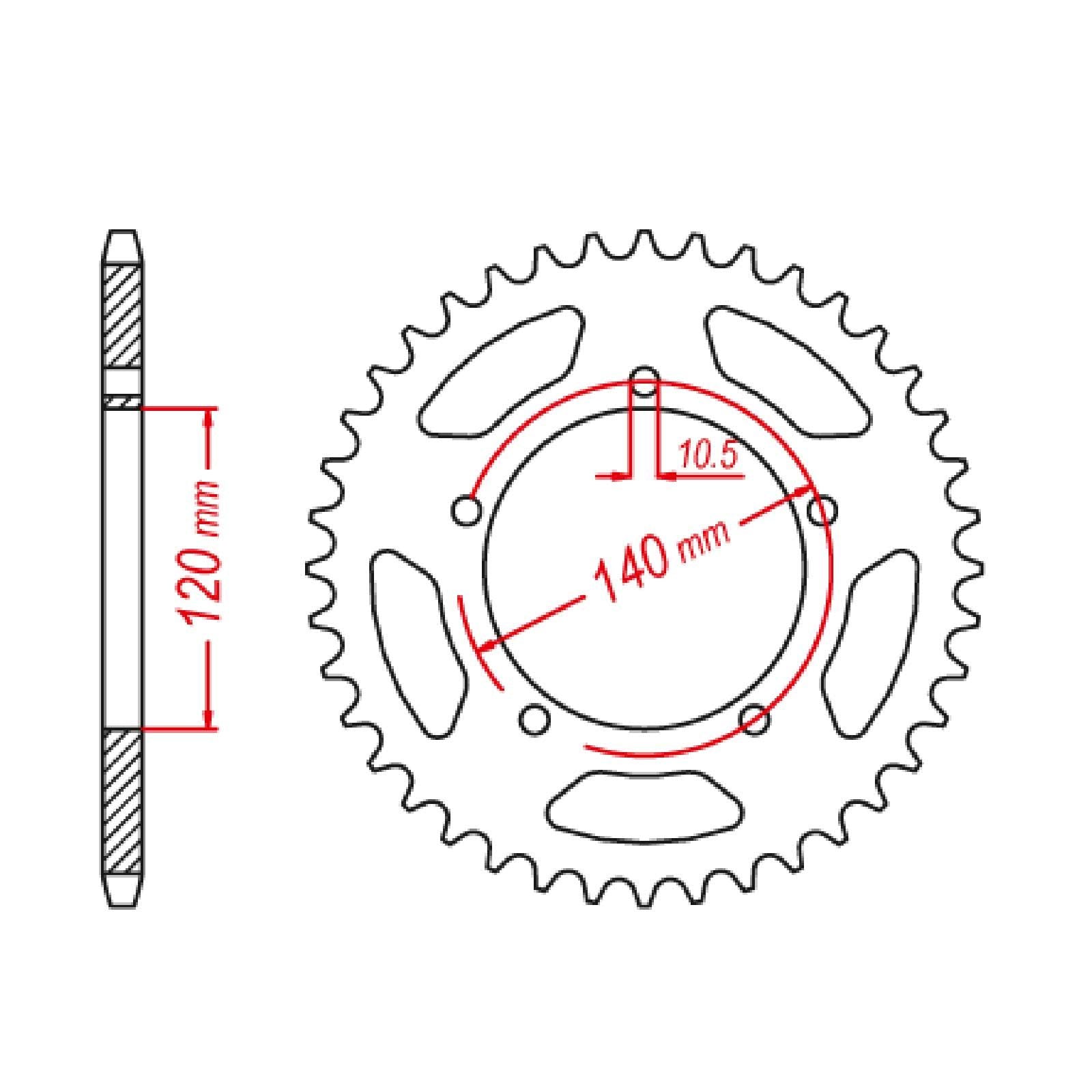 New MTX 1793 Steel Sprocket - Rear #520 (43T) #SPR179343