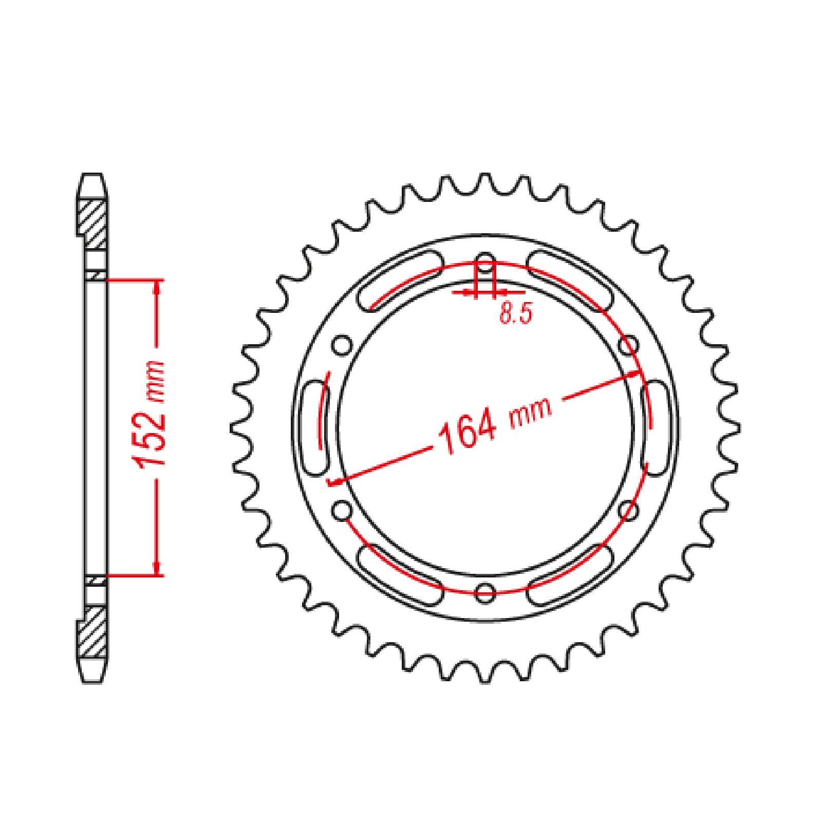 New MTX 1839 Steel Sprocket - Rear #428 (56T) #SPR183956