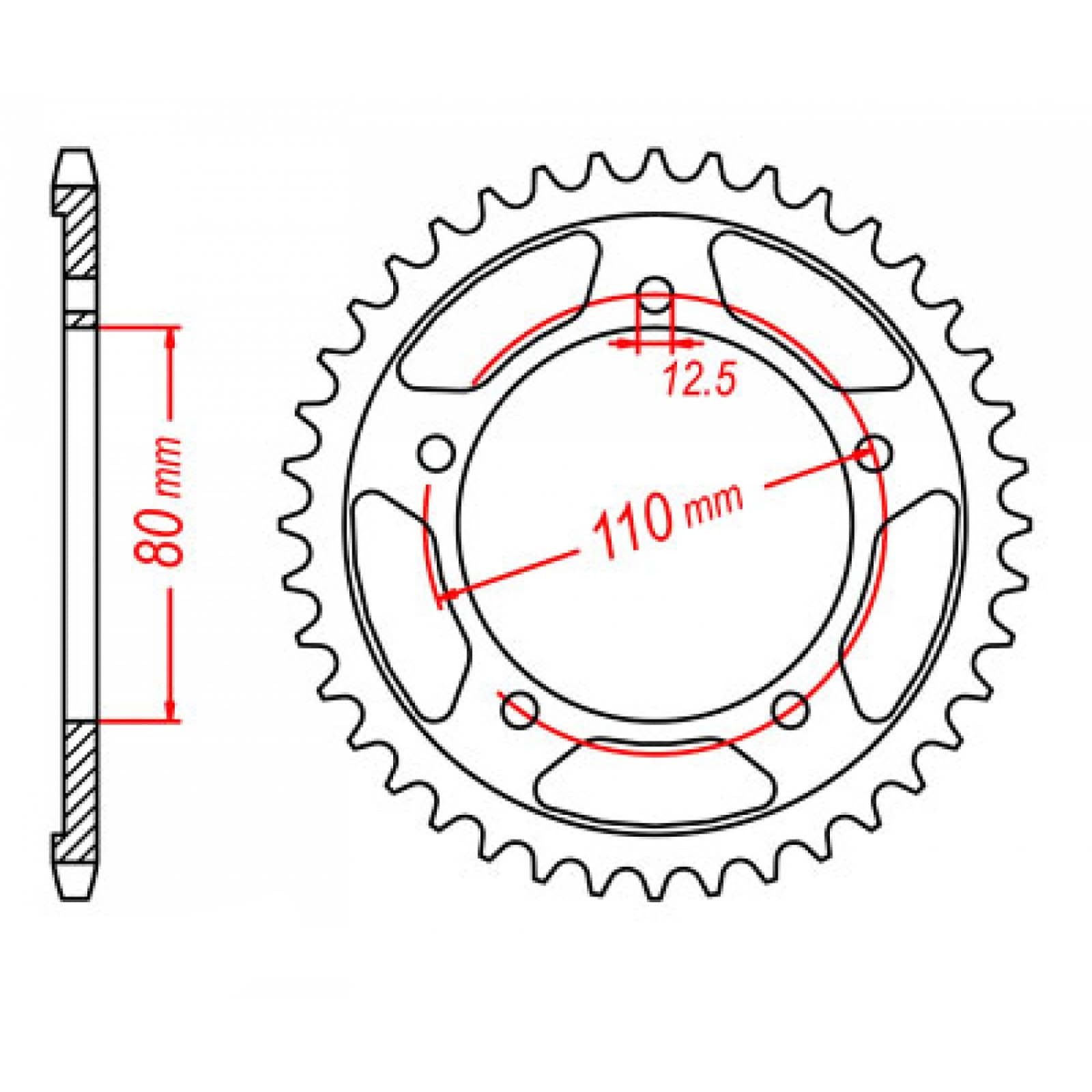 New MTX 2010 Steel Sprocket - Rear #530 (36T) #SPR201036