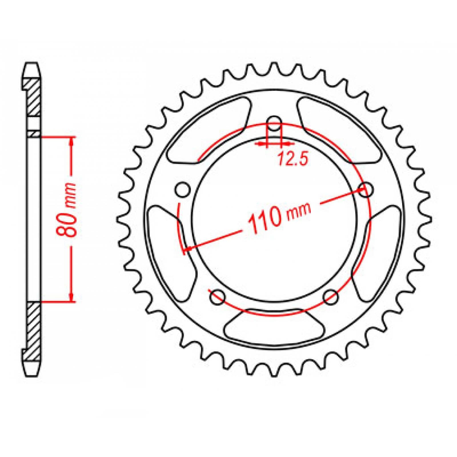New MTX 2010 Steel Sprocket - Rear #530 (48T) #SPR201048
