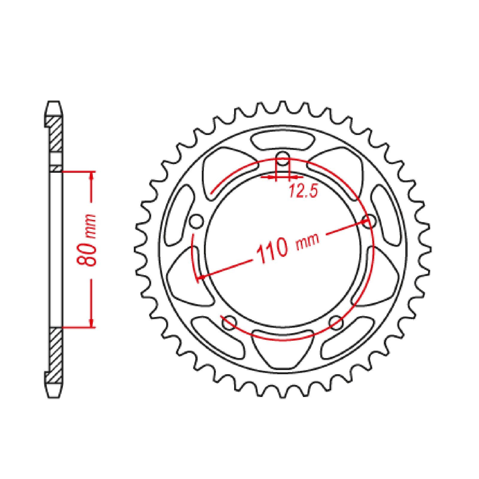 New MTX 2012 Steel Sprocket - Rear #520 (42T) #SPR201242