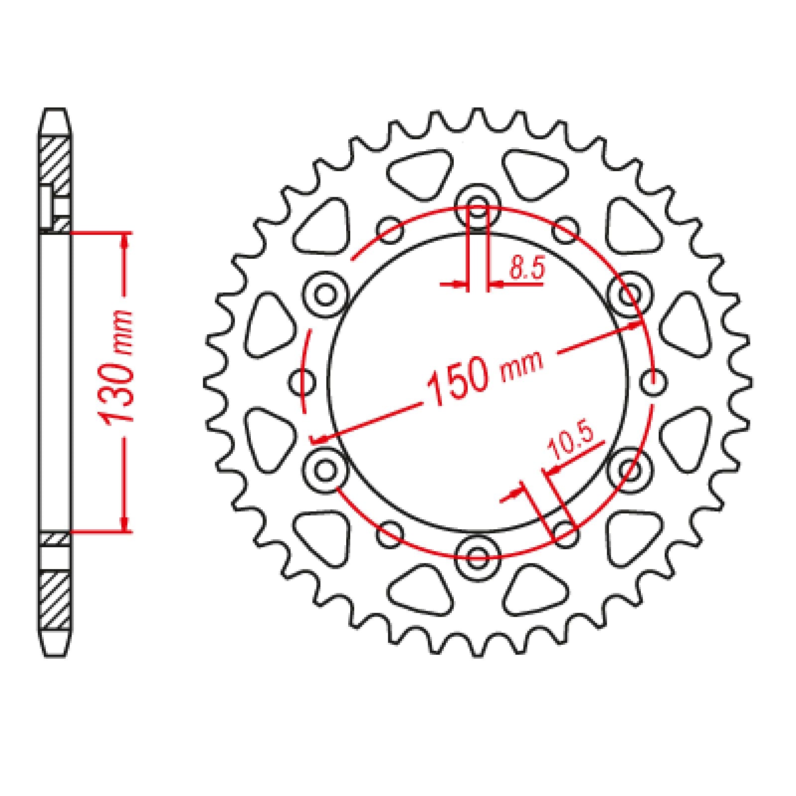 New MTX 245/3 Steel Sprocket - Rear #520 (40T) #SPR23640