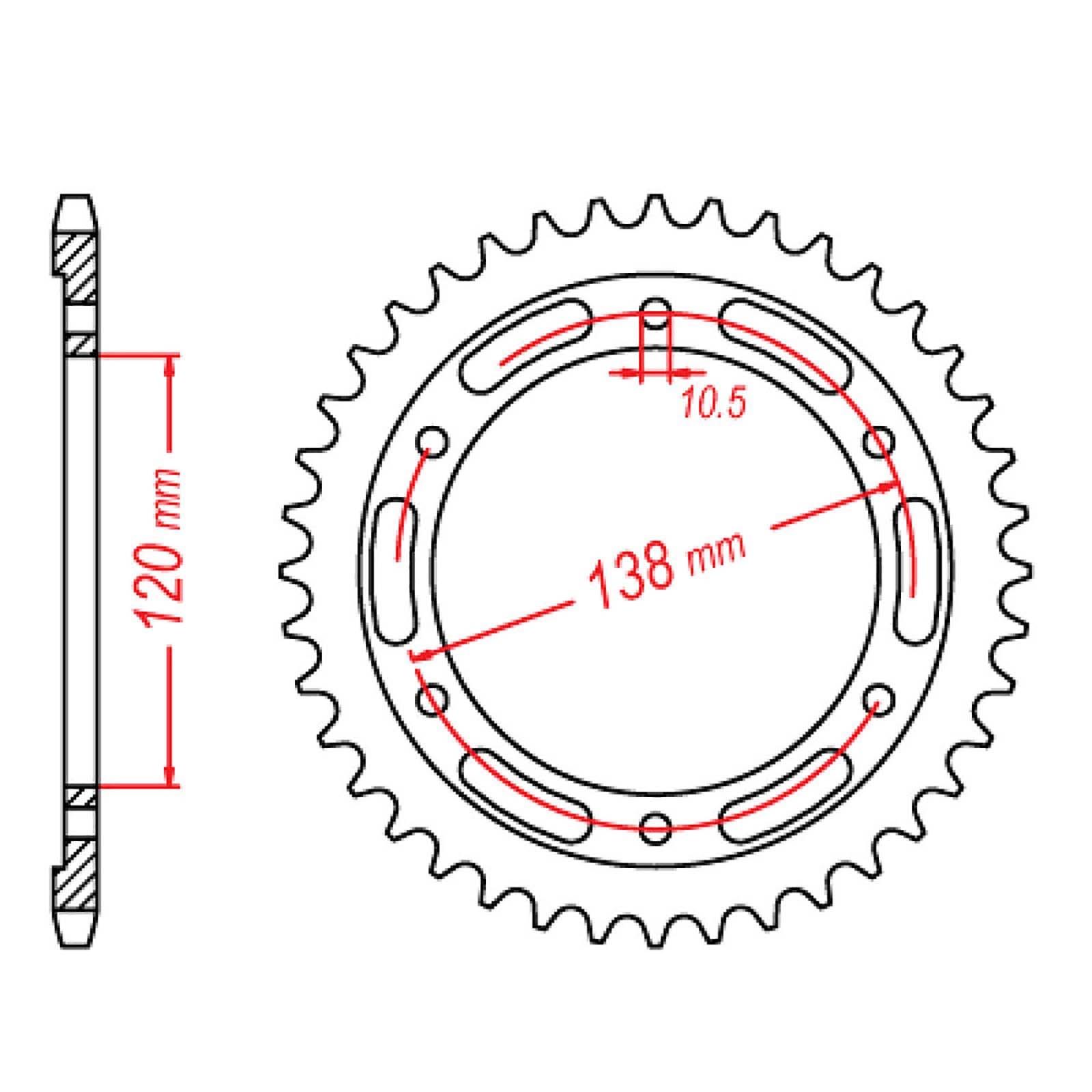 New MTX 1220 Steel Sprocket - Rear #520 (39T) #SPR23739