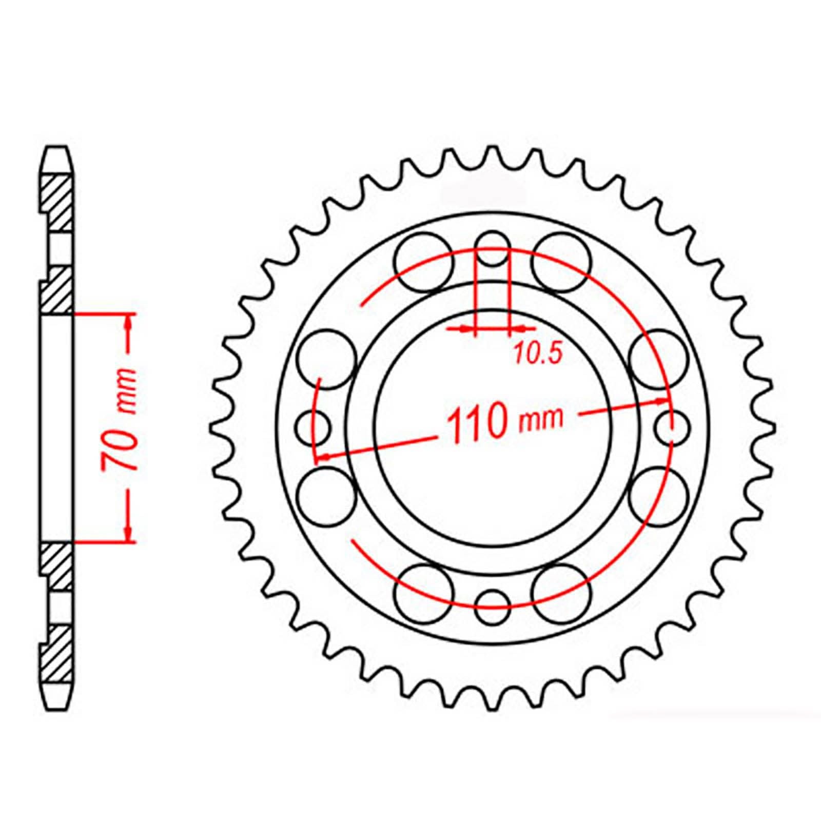 New MTX 246 Steel Sprocket - Rear #530 (36T) #SPR24636