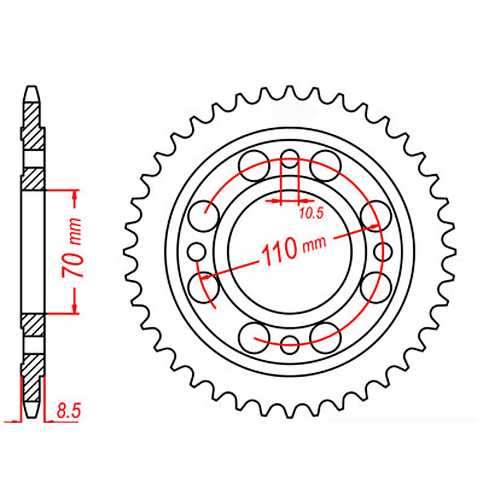 New MTX 247 Steel Sprocket - Rear #520 (36T) #SPR24736