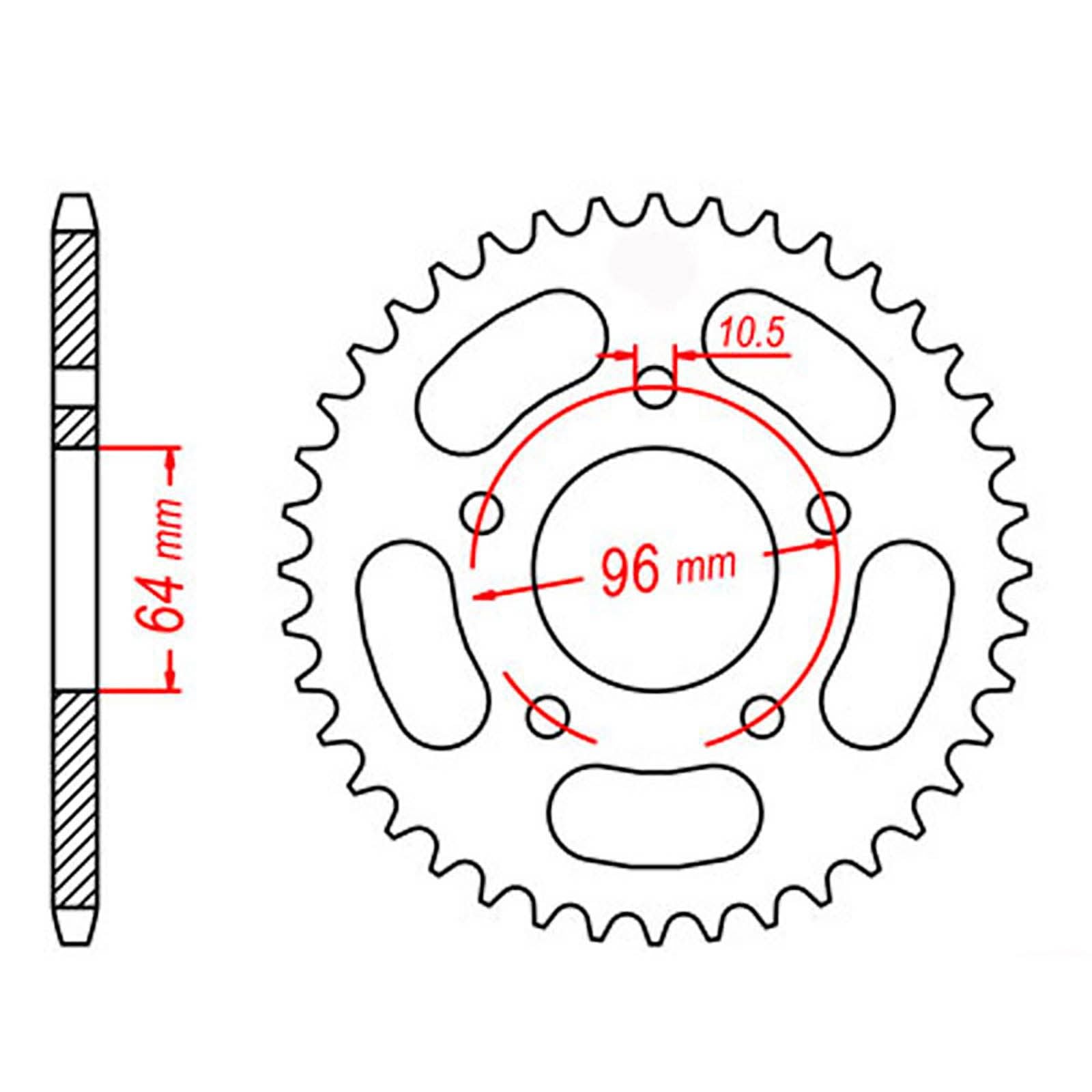 New MTX 254 Steel Sprocket - Rear #520 (37T) #SPR25437