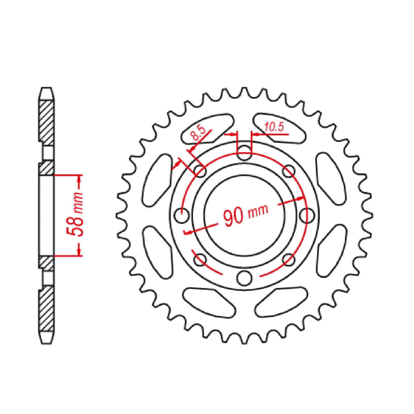 New MTX 269 Steel Sprocket - Rear #428 (45T) #SPR26945