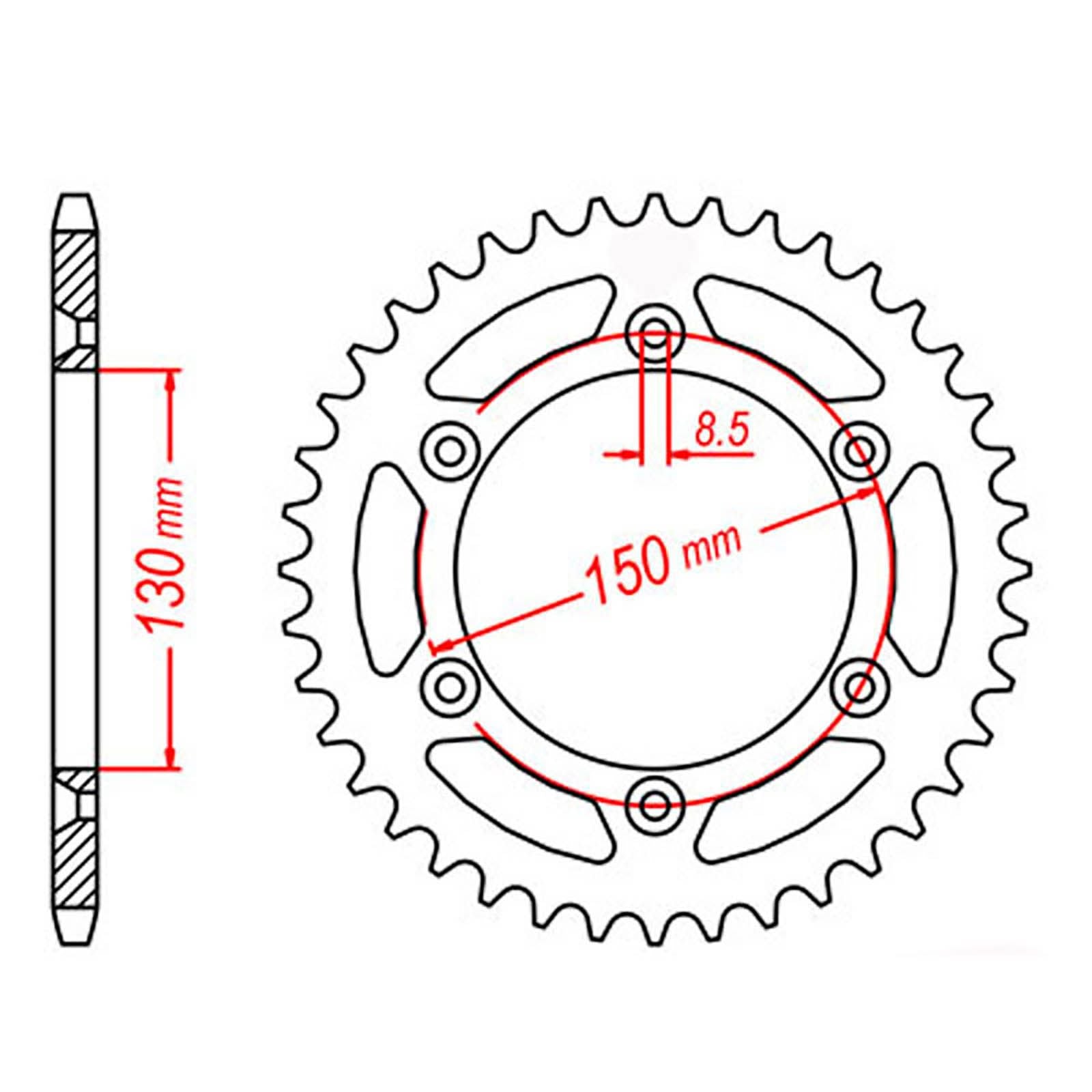 New MTX 245/2 Steel Sprocket - Rear #520 (38T) #SPR27038